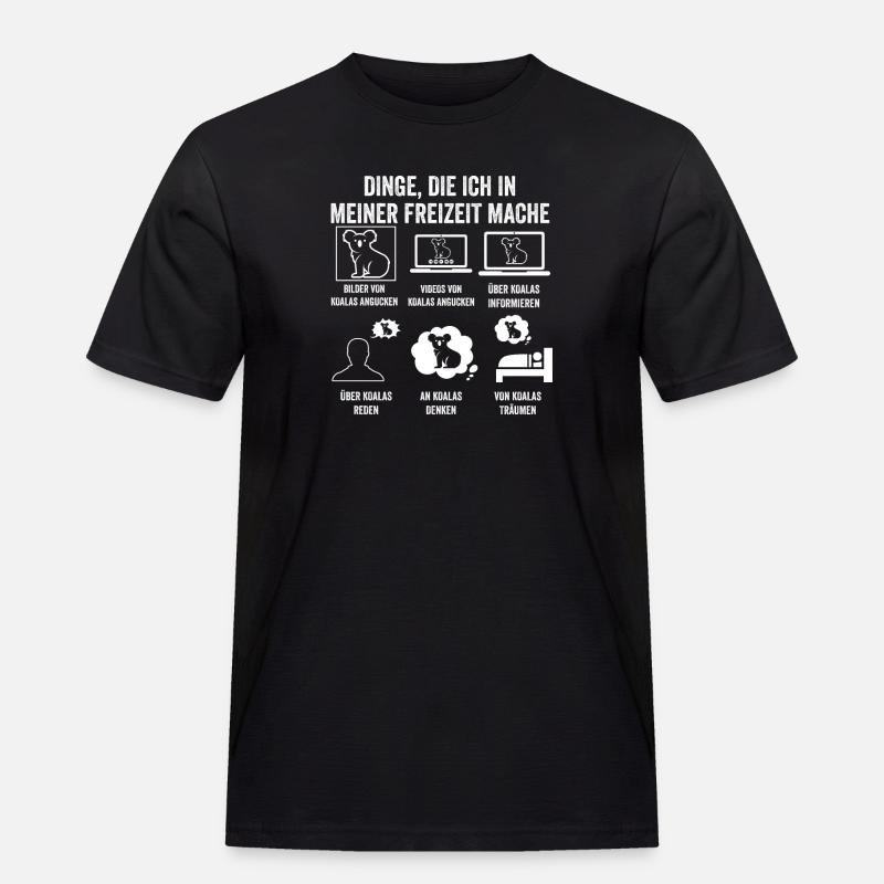 Koalabär Koala - Männer Workwear T-Shirt - Schwarz