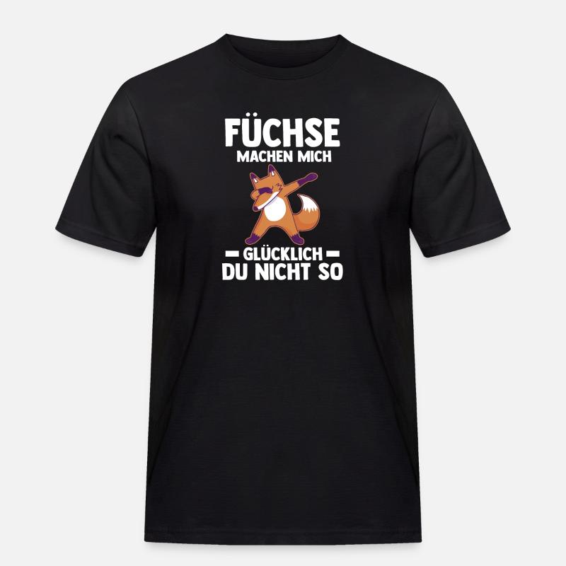 Fuchs - Männer Workwear T-Shirt - Schwarz