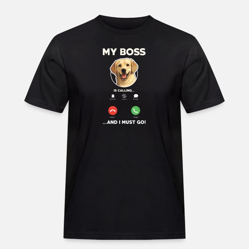 Labrador Retriever ruft - Männer Workwear T-Shirt - Schwarz