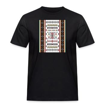 AMAZIGH SYMBOLE BERBERE TAPIS MZABE - T-shirt Workwear homme - noir - Devant - AI Model Male 178 light (178cm)