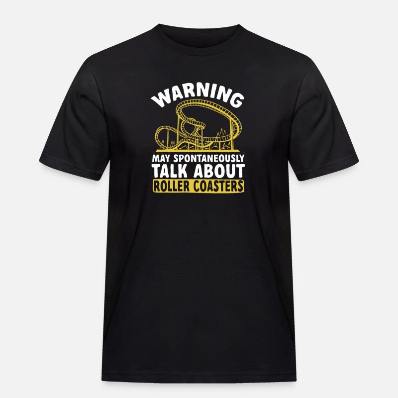 Achterbahn Rollercoaster Freizeitpark - Männer Workwear T-Shirt - Schwarz