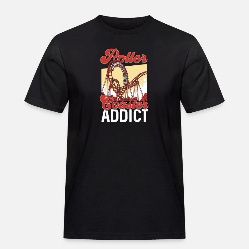Achterbahn Rollercoaster Freizeitpark - Männer Workwear T-Shirt - Schwarz