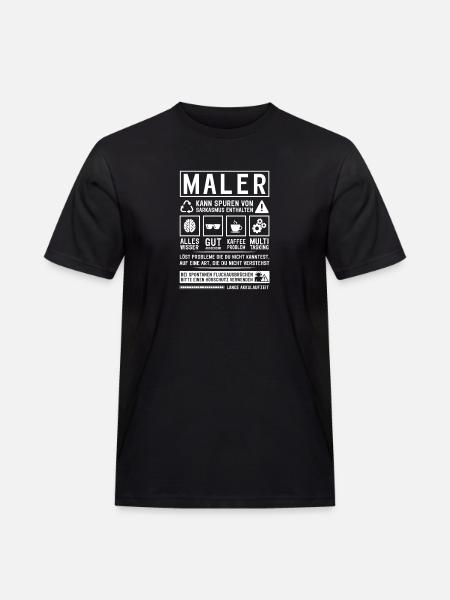 Kann Spuren von Sarkasmus enthalten - Männer Workwear T-Shirt - Schwarz