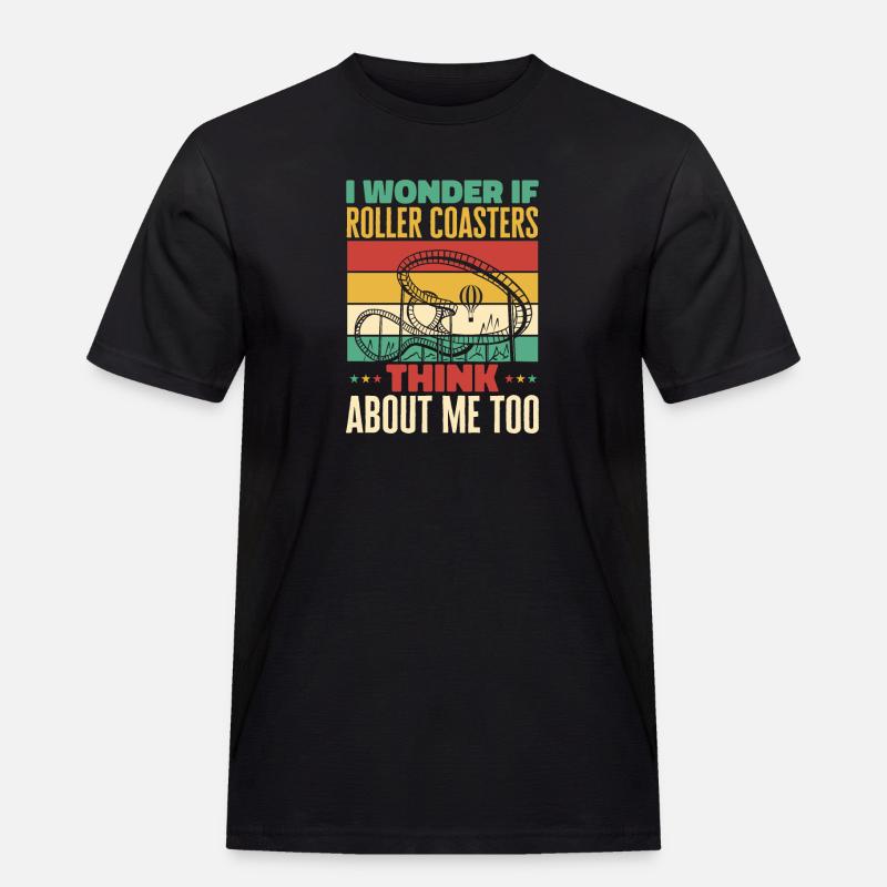 Achterbahn Rollercoaster Freizeitpark - Männer Workwear T-Shirt - Schwarz