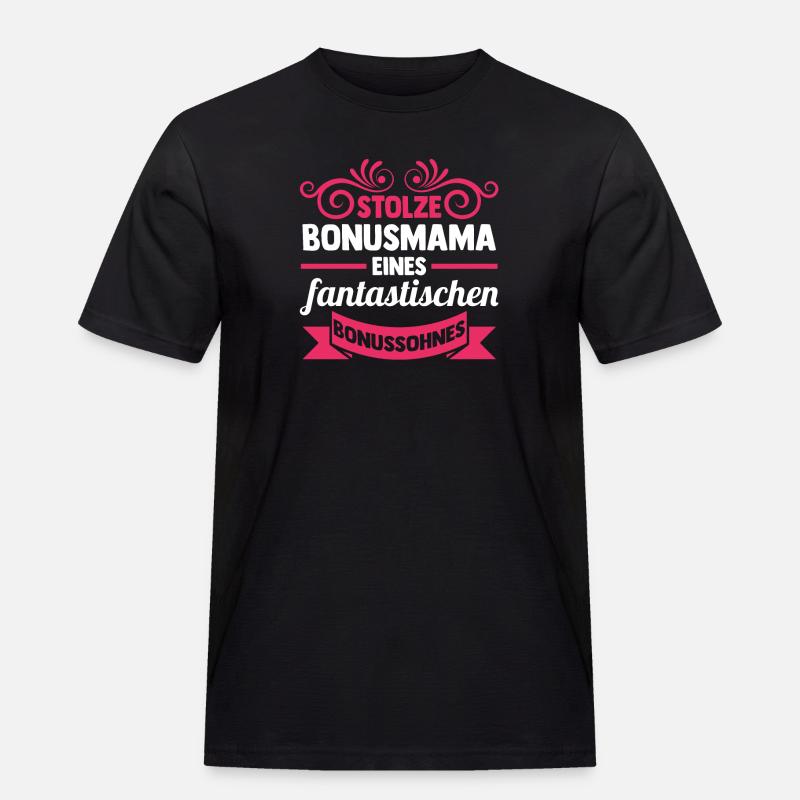 Stiefmutter Stiefmama Bonusmama - Männer Workwear T-Shirt - Schwarz