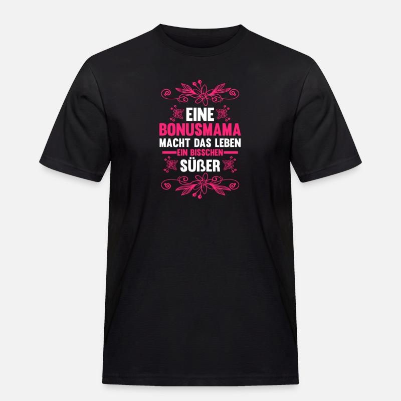 Stiefmutter Stiefmama Bonusmama - Männer Workwear T-Shirt - Schwarz