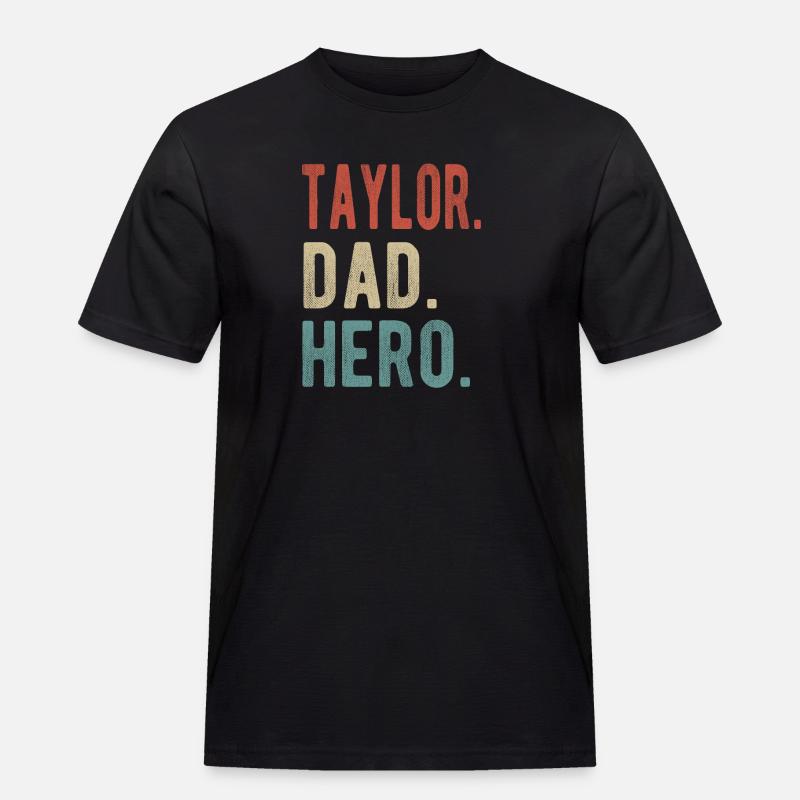 Taylor Dad Held - Männer Workwear T-Shirt - Schwarz