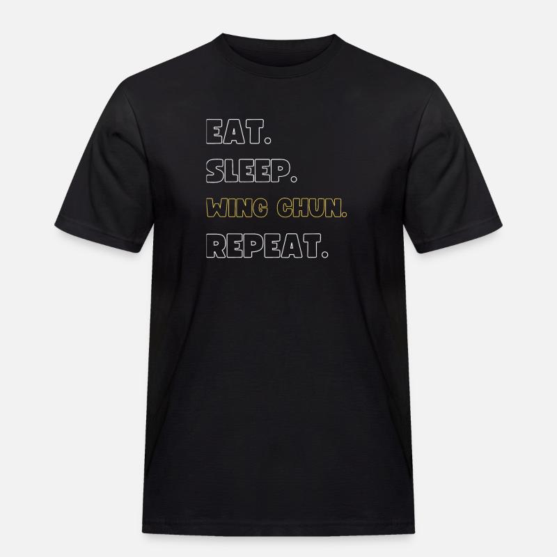 Wing Chun - Männer Workwear T-Shirt - Schwarz