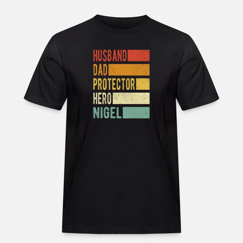 Nigel Name Papa Geschenk - Männer Workwear T-Shirt - Schwarz
