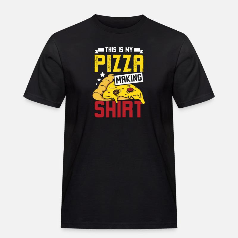 This is my pizza making - Männer Workwear T-Shirt - Schwarz