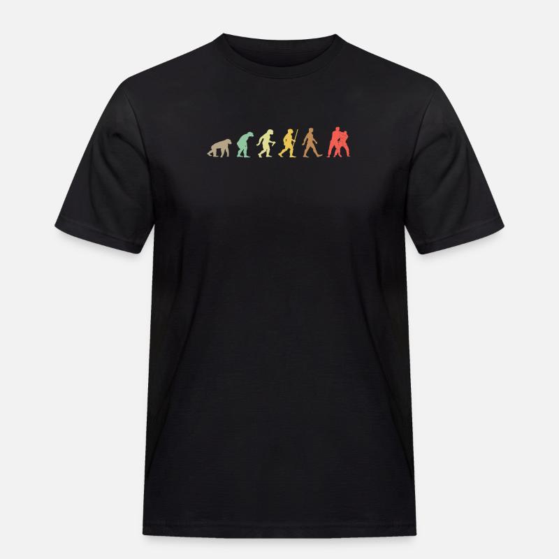 Vintage Judo Retro Kampfkunst Evolution - Männer Workwear T-Shirt - Schwarz