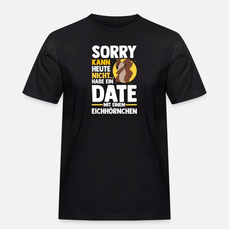 Eichhörnchen - Männer Workwear T-Shirt - Schwarz