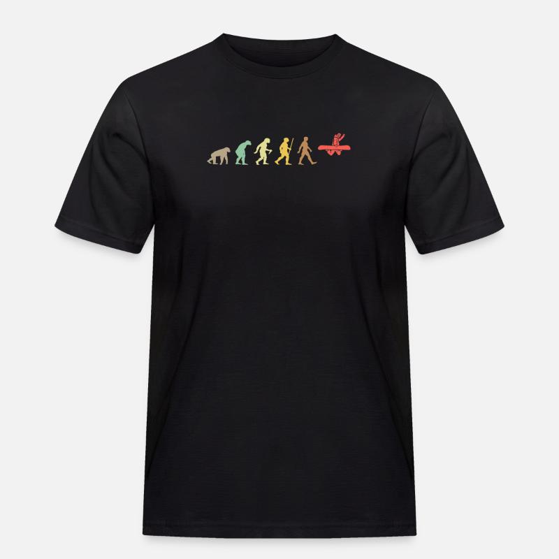 Snowboarding Retro Snowboard Evolution Snowboarder - Men's Workwear T-Shirt - black