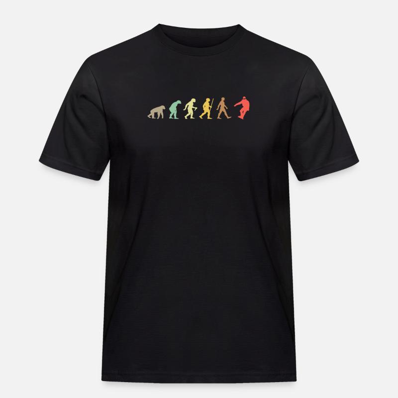 Snowboarding Retro Snowboard Evolution Snowboarder - Men's Workwear T-Shirt - black