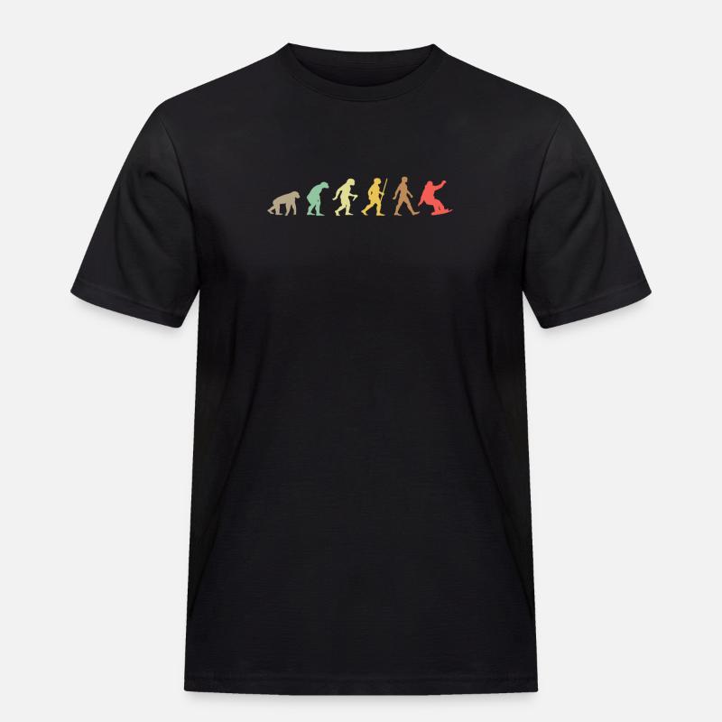 Snowboarding Retro Snowboard Evolution Snowboarder - T-shirt Workwear homme - noir
