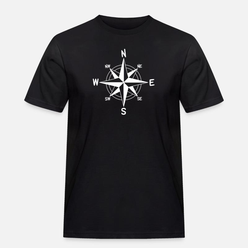 Wind Rose Compass Adventurousness - Men's Workwear T-Shirt - black