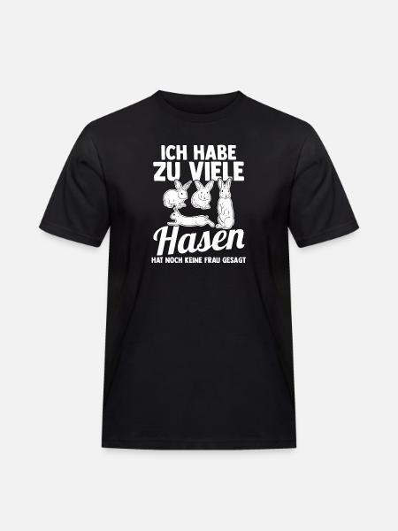 Kaninchen Hase - Männer Workwear T-Shirt - Schwarz