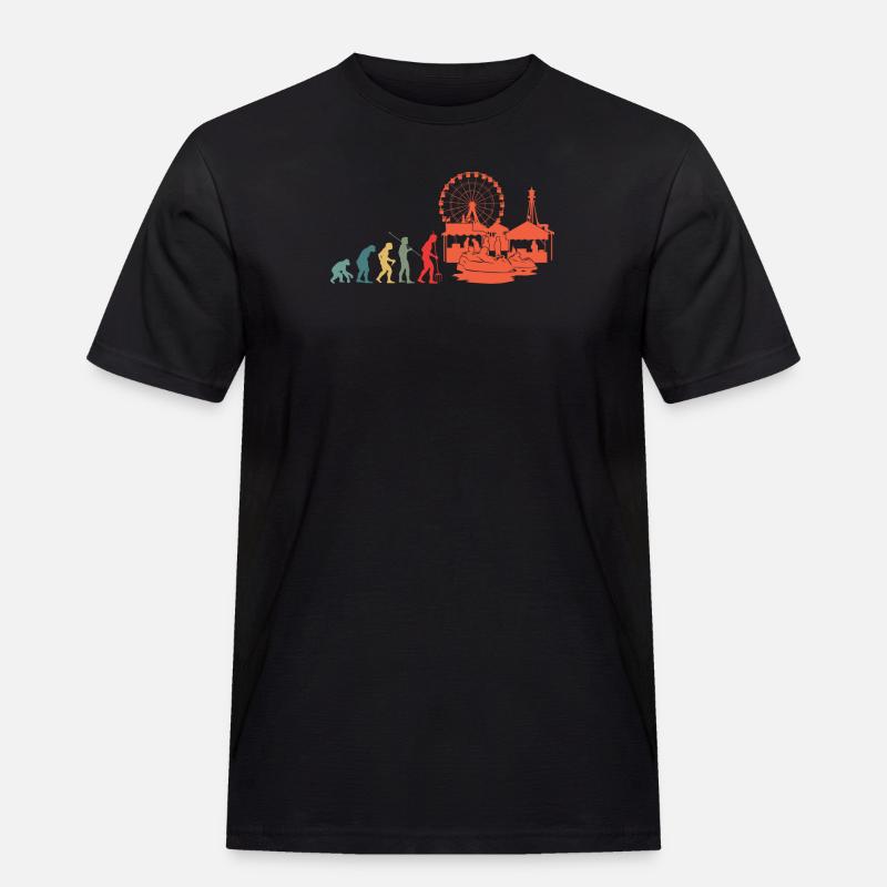 Evolution Freizeitpark Jahrmarkt Rummelplatz - Männer Workwear T-Shirt - Schwarz