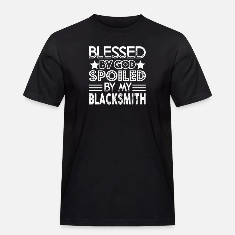 Blacksmith Spoiled By My Blacksmith - Men's Workwear T-Shirt - black