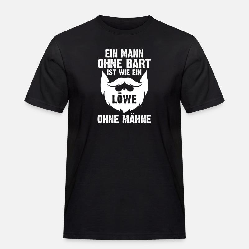 Bärtig Bartträger Schnurrbart Bart - Männer Workwear T-Shirt - Schwarz