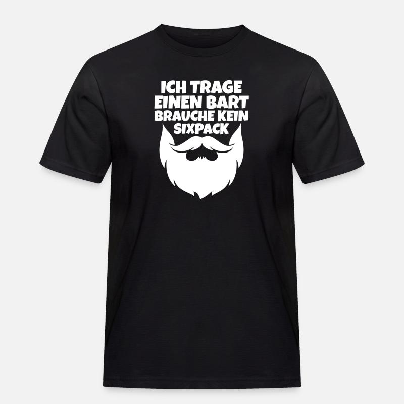 Bärtig Bartträger Schnurrbart Bart - Männer Workwear T-Shirt - Schwarz