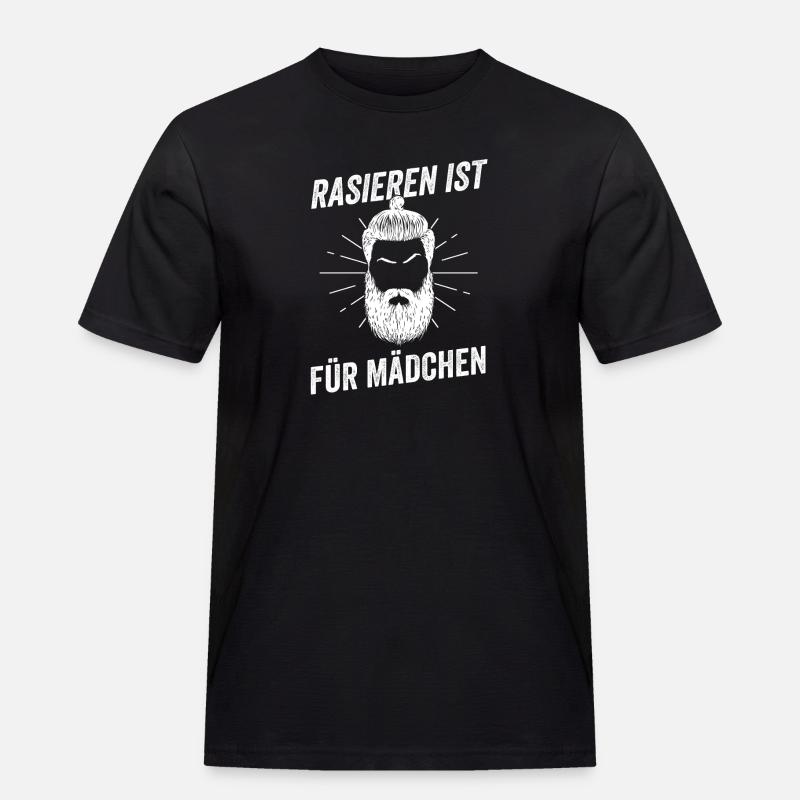 Bärtig Bartträger Schnurrbart Bart - Männer Workwear T-Shirt - Schwarz