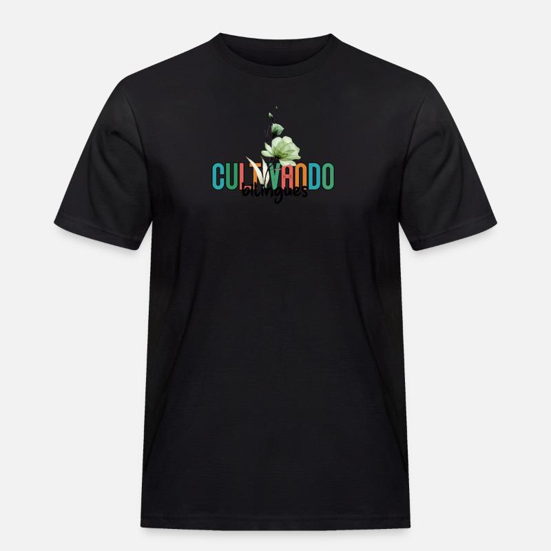 Cultivando Bilingües Spanischlehrer Bekleidung - Männer Workwear T-Shirt - Schwarz