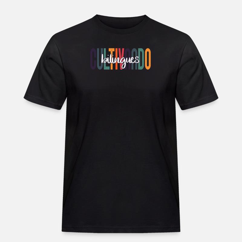 Cultivando Bilingües Spanischlehrer Bekleidung - Männer Workwear T-Shirt - Schwarz