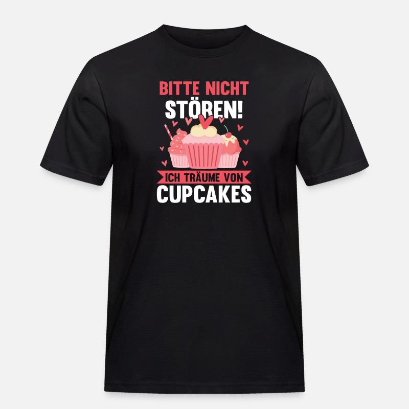 Backen Cupcakes - Männer Workwear T-Shirt - Schwarz