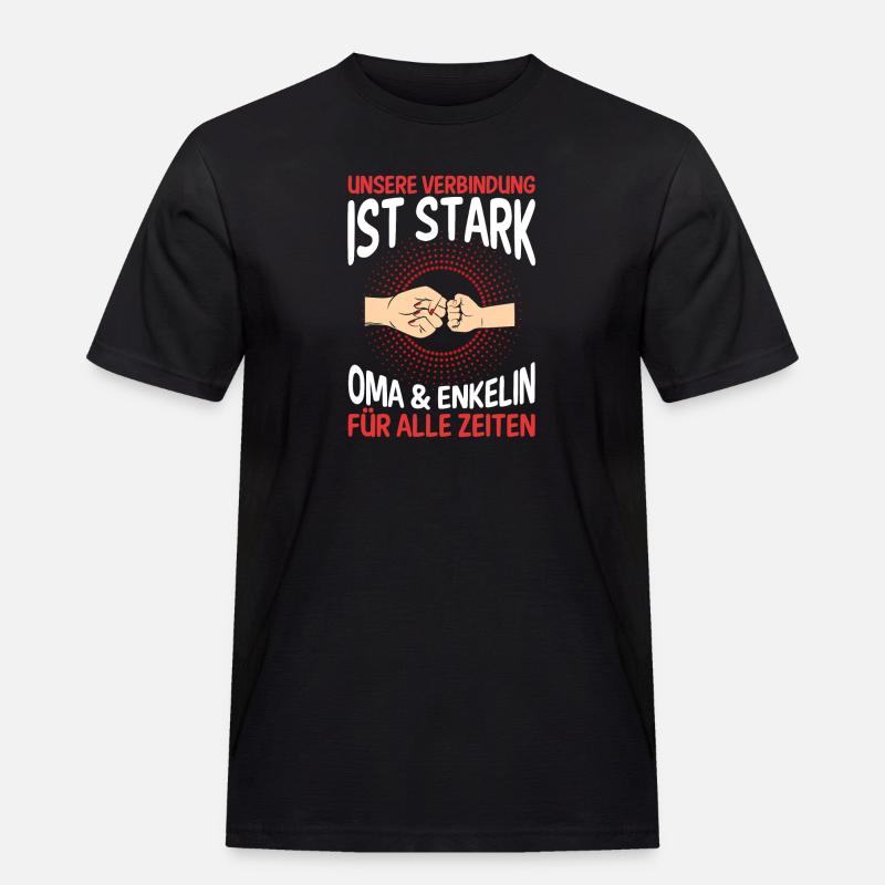 Oma Großmutter und Enkelin - Männer Workwear T-Shirt - Schwarz