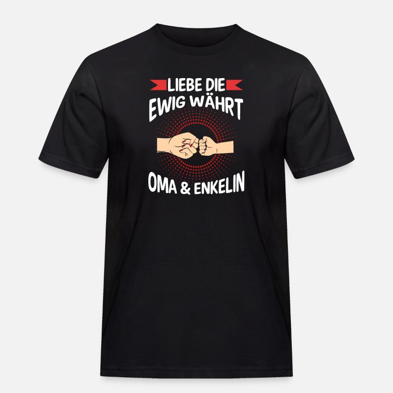 Oma Großmutter und Enkelin - Männer Workwear T-Shirt - Schwarz