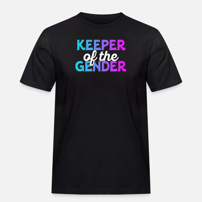 Hüter des Geschlechts - Männer Workwear T-Shirt - Schwarz