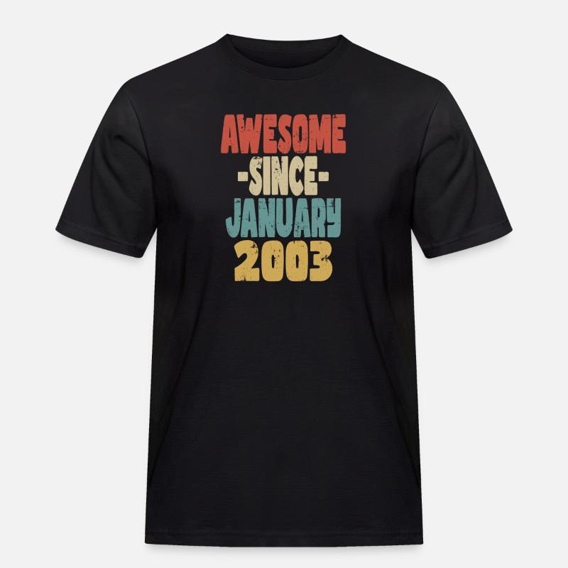 Toller Januar 2003 - Männer Workwear T-Shirt - Schwarz