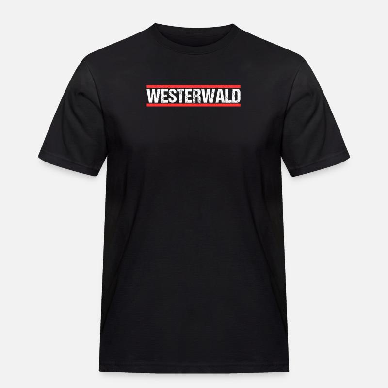 Westerwald - Männer Workwear T-Shirt - Schwarz