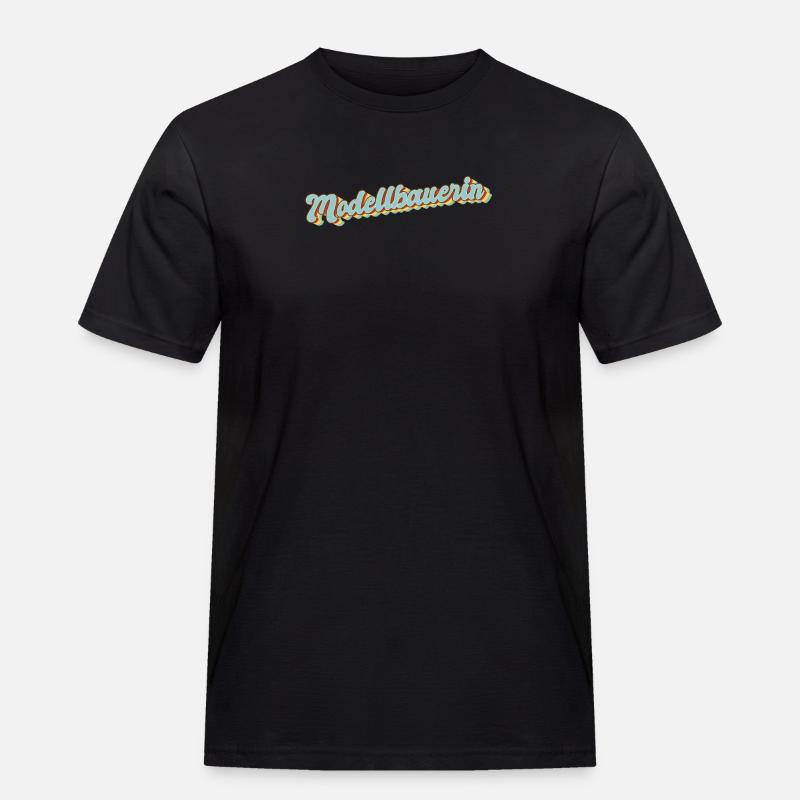 Technischer Abschluss-Geschenk Modellbauerin - Männer Workwear T-Shirt - Schwarz