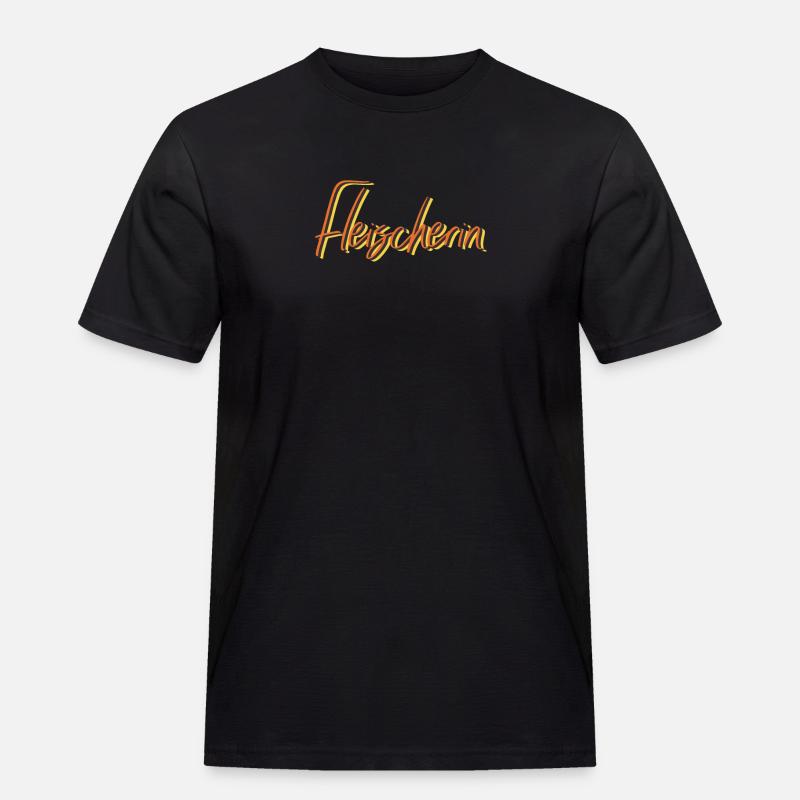 Metzger Abschluss-Geschenk Fleischerin - Männer Workwear T-Shirt - Schwarz