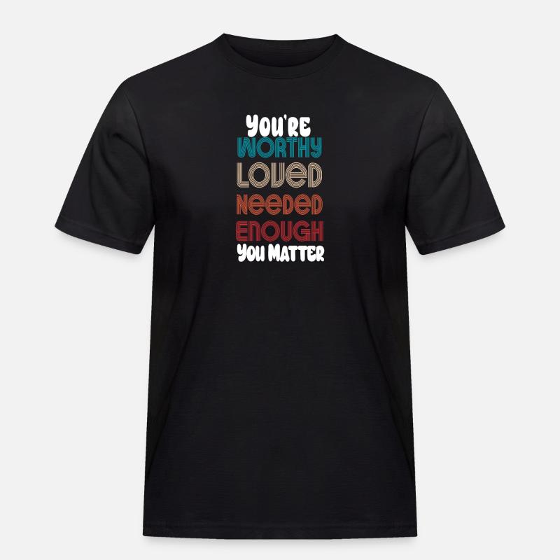 Depression und bipolares Bewusstsein: - Männer Workwear T-Shirt - Schwarz