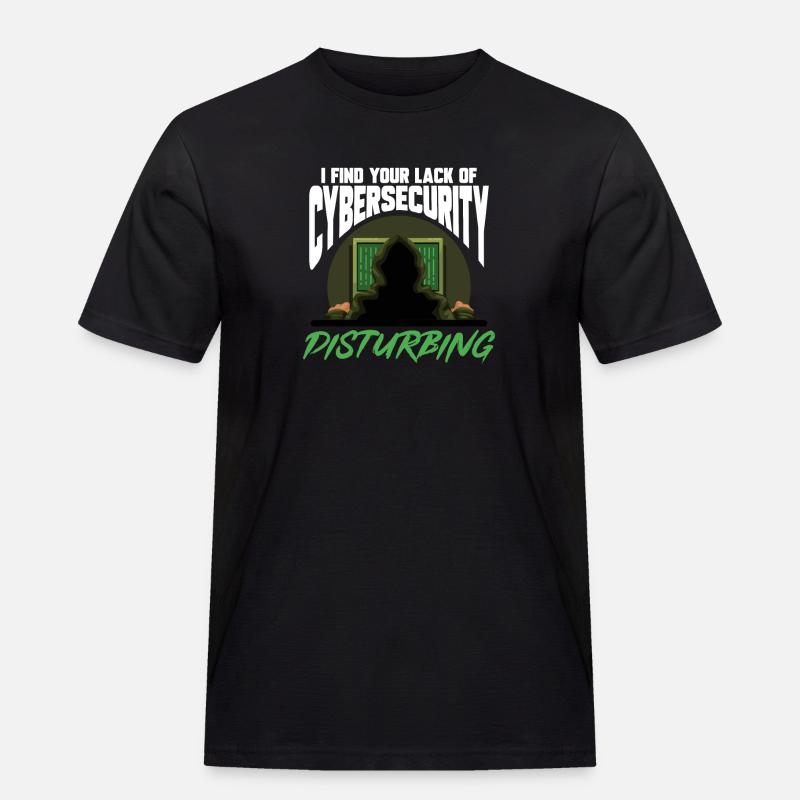 Cybersecurity Hacker IT-Sicherheit - Männer Workwear T-Shirt - Schwarz