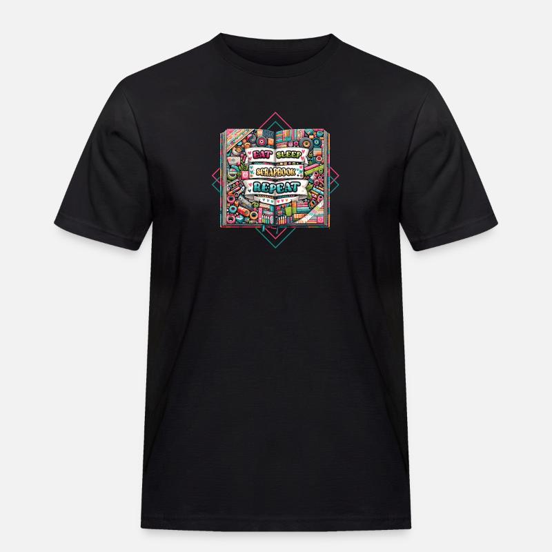 Mädchen Scrapbooking Enthusiast Scrapbook - Männer Workwear T-Shirt - Schwarz