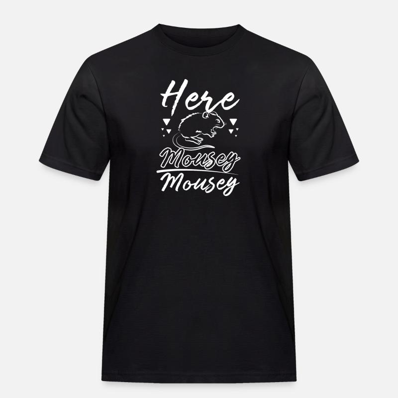 Here mousey mousey gerbils - Men's Workwear T-Shirt - black