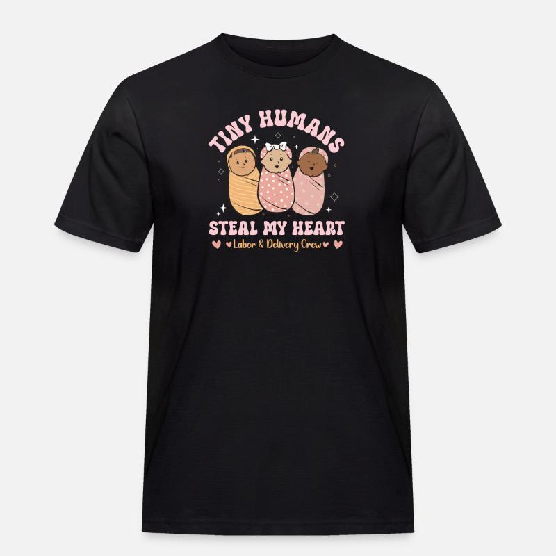 Krankenschwester Baby Entbindungsschwester - Männer Workwear T-Shirt - Schwarz