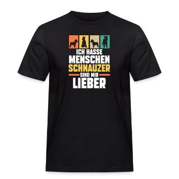 Riesenschnauzer Hund Schnauzer - Männer Workwear T-Shirt - Schwarz - Vorne - AI Model Male 178 light (178cm)