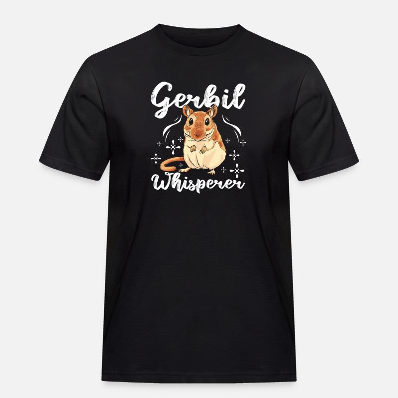 Gerbil whisperer - Männer Workwear T-Shirt - Schwarz