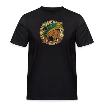 Assyrien Lamassu Gottheit Babylon Mythologie - Männer Workwear T-Shirt - Schwarz - Vorne - AI Model Male 178 light (178cm)