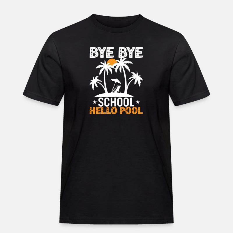 Bye Bye School Hello Pool - Men's Workwear T-Shirt - black