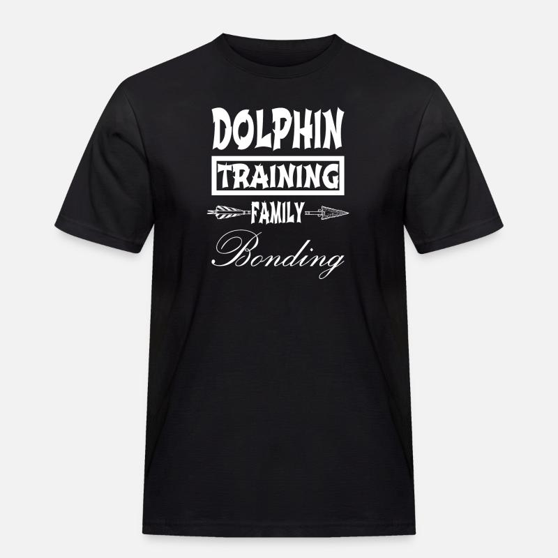 birthday present interactive dolphin experiences - Männer Workwear T-Shirt - Schwarz