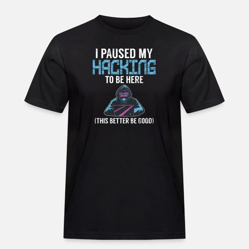 Cyber-sicherheits-hacker-hacking - Männer Workwear T-Shirt - Schwarz