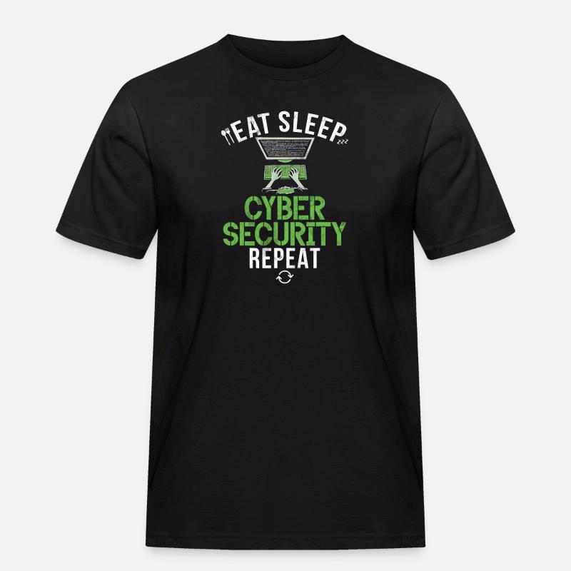 Cyber-sicherheits-hacker-hacking - Männer Workwear T-Shirt - Schwarz