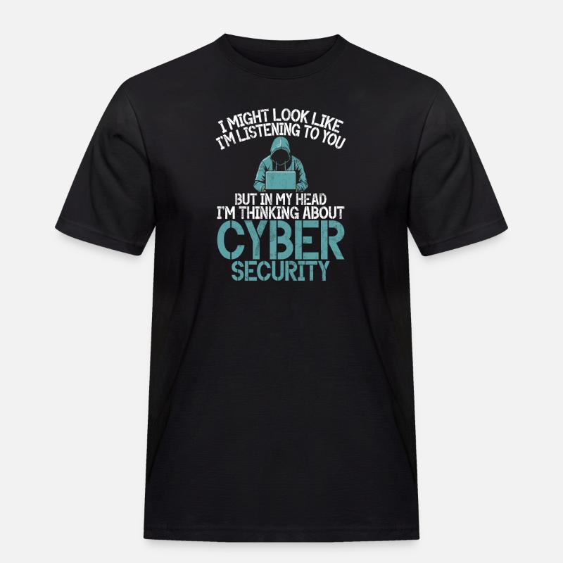 Cyber-sicherheits-hacker-hacking - Männer Workwear T-Shirt - Schwarz