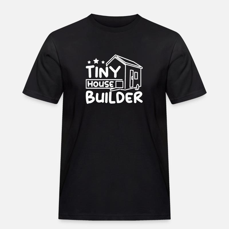 Tiny house builder - Männer Workwear T-Shirt - Schwarz